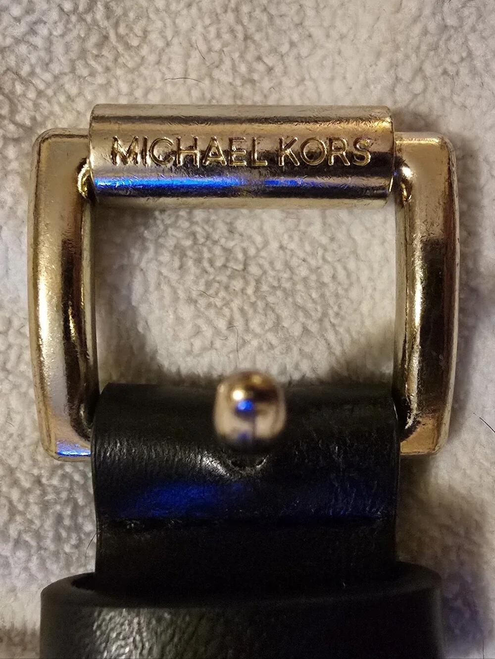 Michael Kors Belt Size XL Black PVC Faux Leather Great Condition
